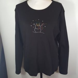 Snowman Holiday Top